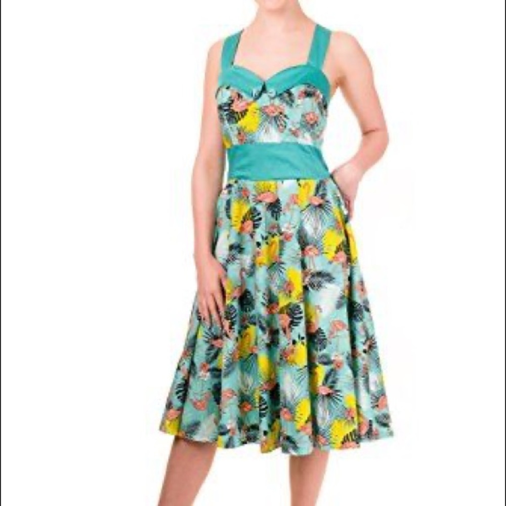 Banned Apparel Flamingo Dress Sz L